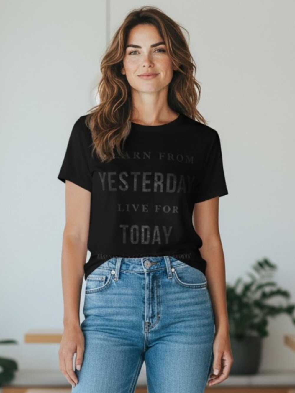 Forever 21 S Tunic Tee Learn From Yesterday Live for Today Hope For Tomorrow 12L